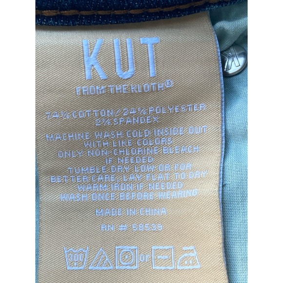 KUT from the Kloth Catherine Boyfriend Mid Rise Medium Wash Denim Jeans sz 8 - Picture 7 of 7